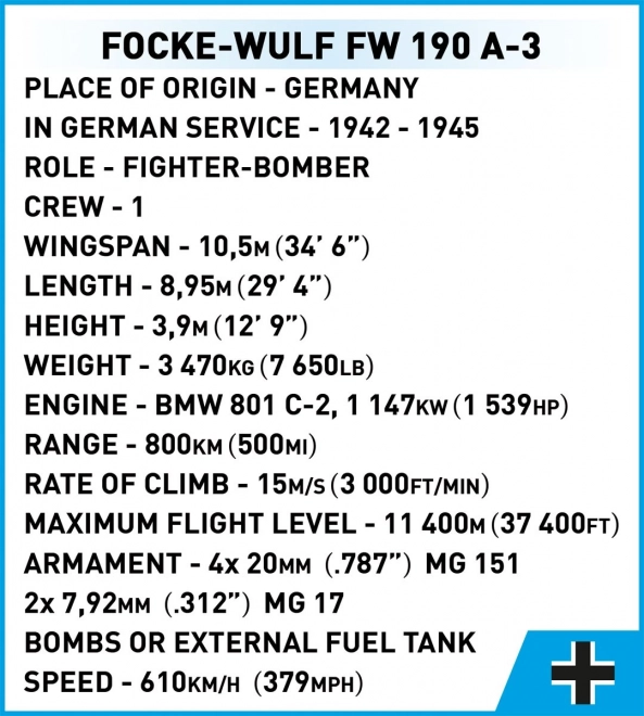 focke-wulf fw 190 a-3 II világháborús repülőgép model