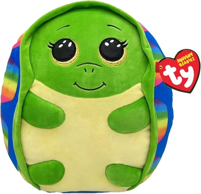 Szivárványos teknős plüssfigura 22 cm