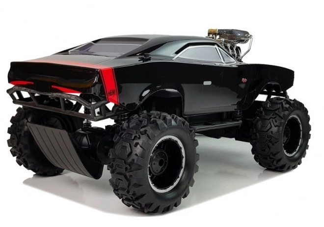 Távirányítós terepjáró autó fekete 4x4 2.4G