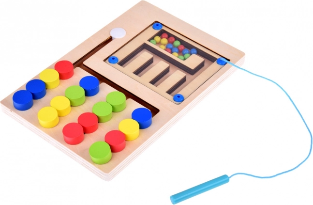 Fa Mágneses Montessori Játék Golyszikkal