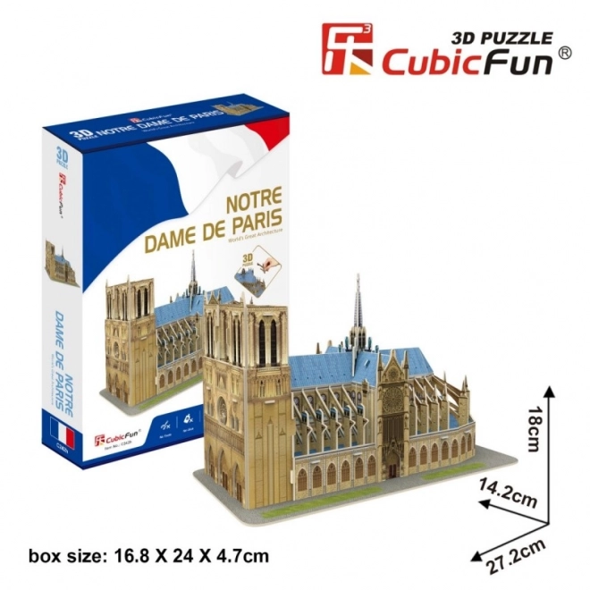 Notre Dame 3D puzzle katedra