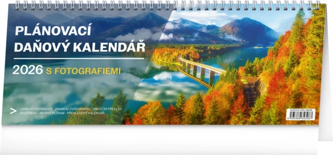 Asztali naptár Tervezési adóval és fényképekkel 2026