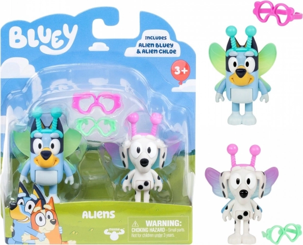 Bluey figurákok kettes csomag Baby Bluey és Chloe