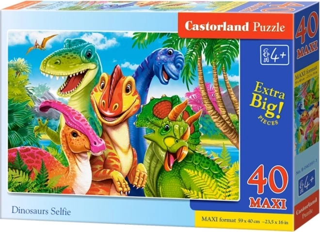 Dinoszauruszok szelfije padló Maxi puzzle