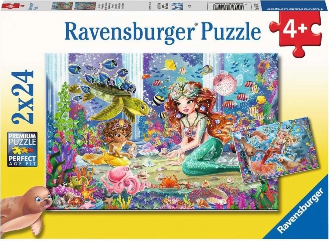 Két puzzle tengerparti sellők témával