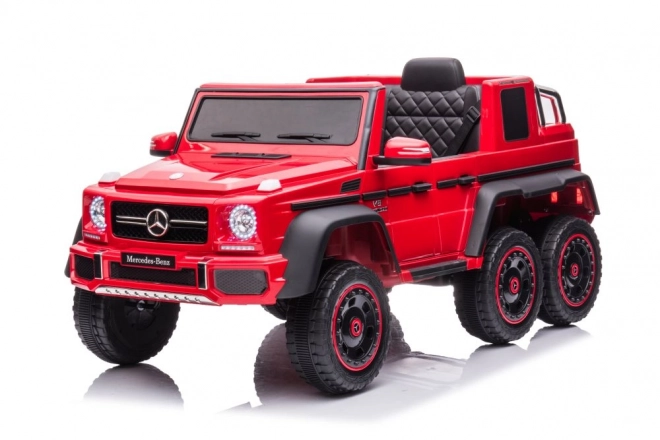 Gyerek Mercedes Benz G63 6x6 elektromos autó piros