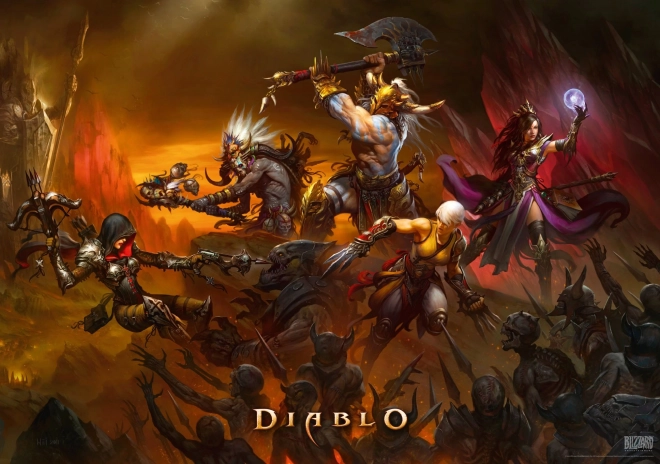 Diablo Hősök Csatája puzzle 1000 darabos