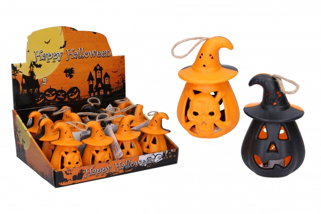Halloween világító tök 11x6,5 cm
