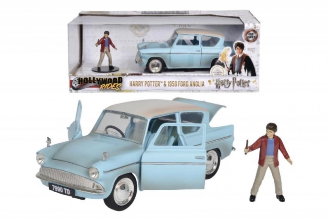 Harry Potter Ford Anglia 1959 autó 1:24 figurával