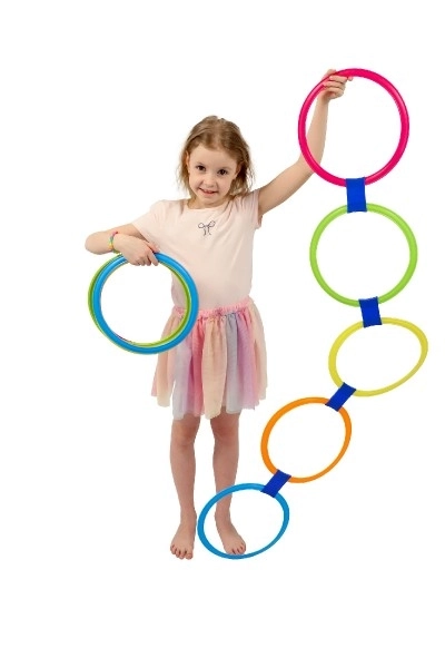 Színes játék karikák 27 cm