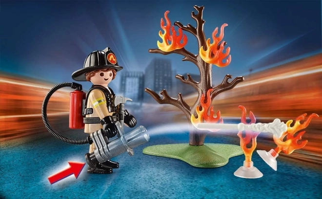 Playmobil tűzoltó készlet doboza