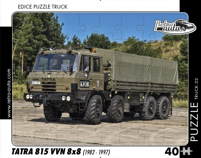 Retro-autók puzzle teherautó Tatra 815 VVN 8x8