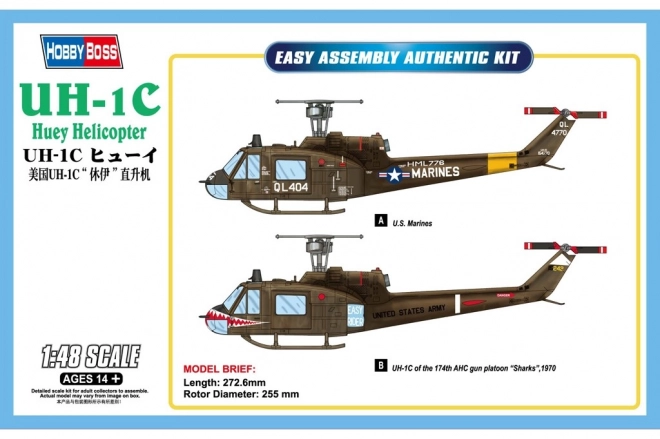 Műanyag helikopter modell UH-1C Huey