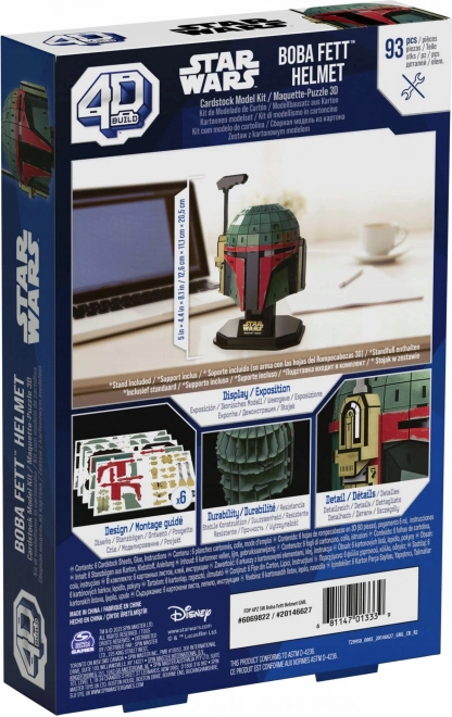 4D puzzle csillagok háborúja Boba Fett sisak