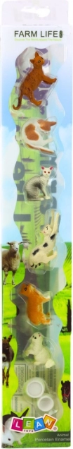 Mini macska figurák etetőtállal