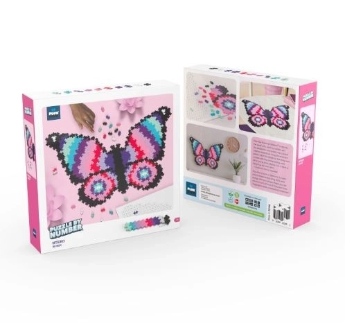 Plus-plus puzzle számok szerint - Pillangó 800 darabos készlet