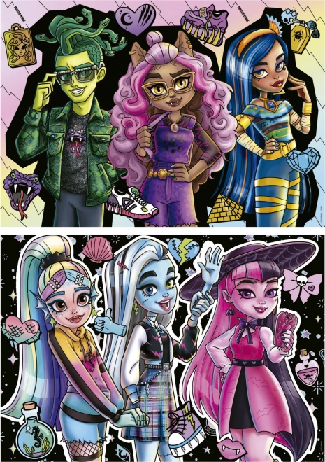 Monster High 2x100 darabos puzzle készlet