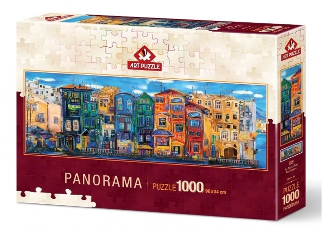 Panoráma puzzle Színes város 1000 darabos