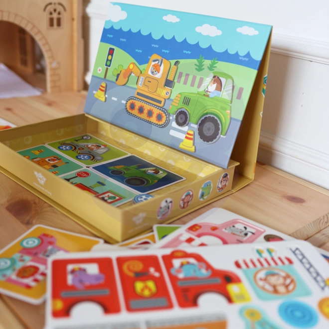 Tooky Toy Mágneses Montessori Szekrény 80 Darabbal