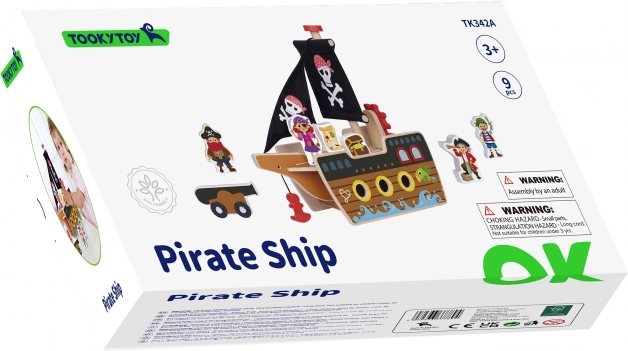 Fa kalózhajó figurákkal Tooky Toy
