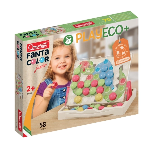 Quercetti Fantacolor Junior Play Eco+ mozaik gyerekeknek, 48 gombbal
