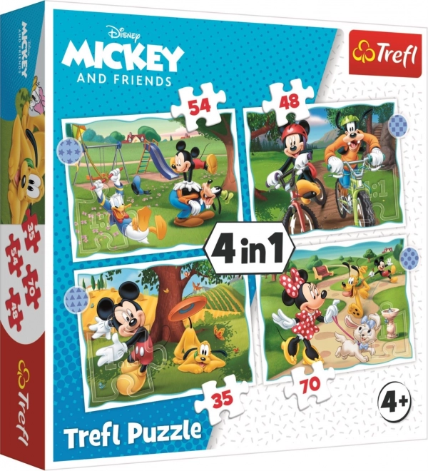 Mickey Egér Szuper Napja 4 az 1-ben Puzzle