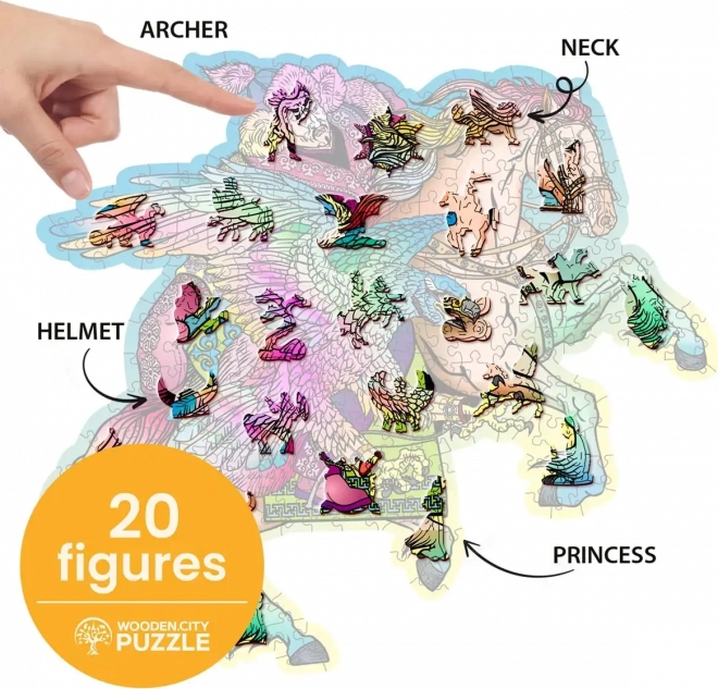 Fa puzzle ló és sas 250 darabos