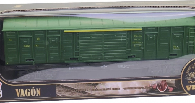 Fedezett zöld vagon 25 cm