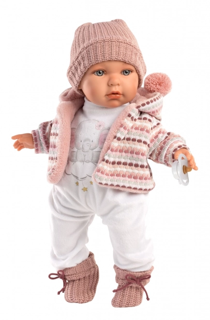 Baby Julia - Reális baba hangokkal puha textil testtel - 42 cm