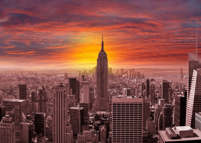 Élvezd a Naplemente New York panorámája felett Puzzle 1000 db