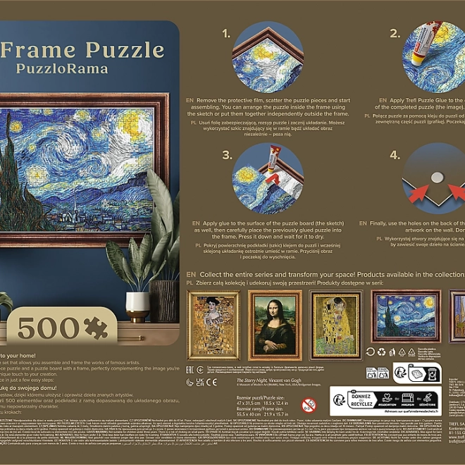 Puzzle kerettel Csillagos éj 500 darab