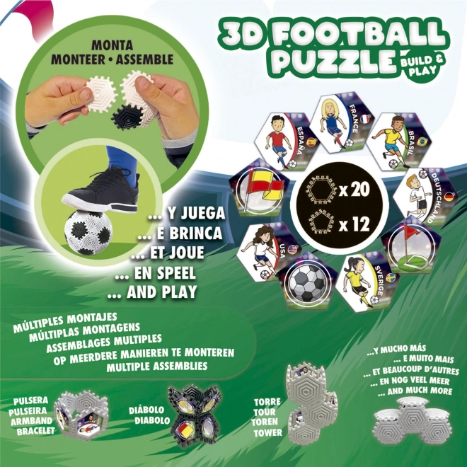 3D Puzzle Labda Foci 32 Darab - EDUCA