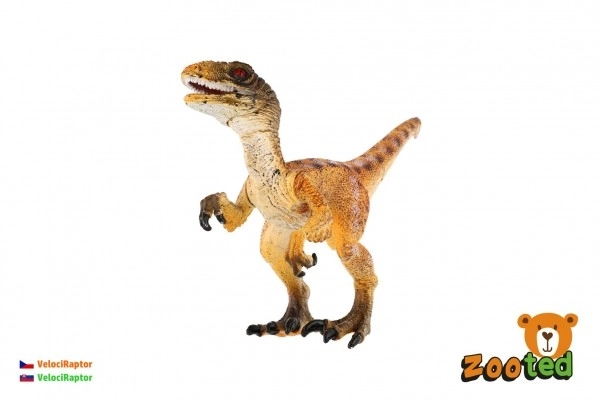 Velociraptor műanyag figura 16 cm-es táskában