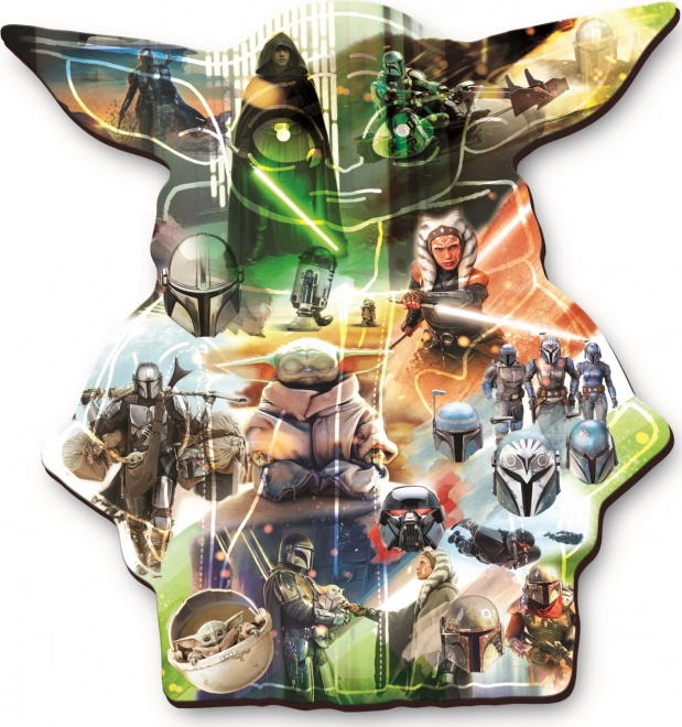 Star Wars Mandalorian Grogu rejtély fa puzzle