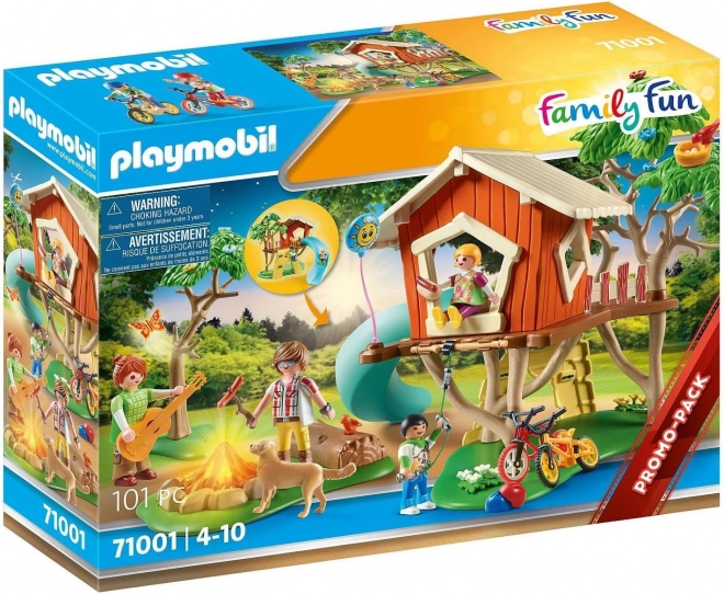 Family Fun építőkészlet – lombház csúszdával és figurákkal