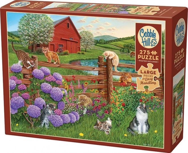 Kočky a farmán XL puzzle 275 darabos Cobble Hill