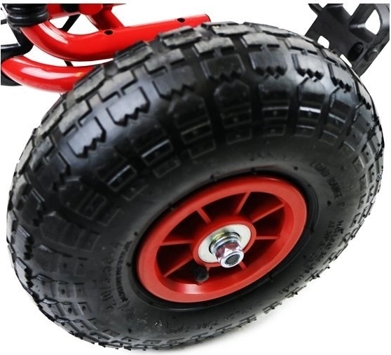 Pedálos levegős gokart + Felfújható gumik + Állítható ülés – Piros