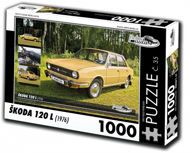 Retro autó puzzle - Škoda 120 L (1976) 1000 darab