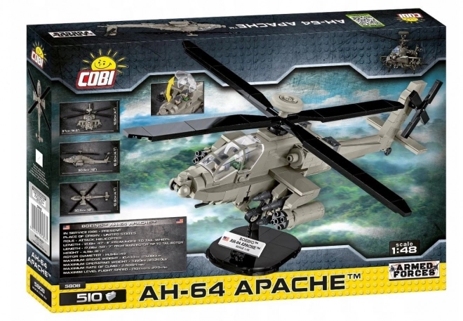 cobi armed forces ah-64 apache helikopter modell 1:48 méretarányban