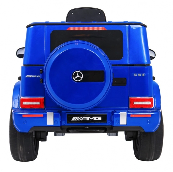 Mercedes AMG G63 gyerekeknek Kék szín + távirányító + MP3 LED + lassú indítás + EVA + övek