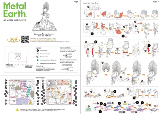 Metal Earth 3D puzzle - Japán Toyotomi páncél