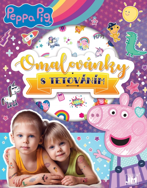 Színezőkönyv tetoválásokkal Peppa malac