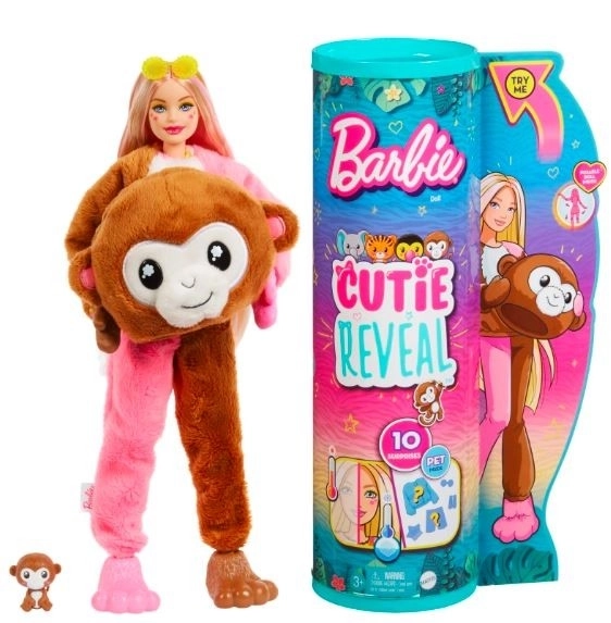 Barbie Cutie Reveal majom baba