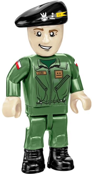 Két minifigura és zászlók