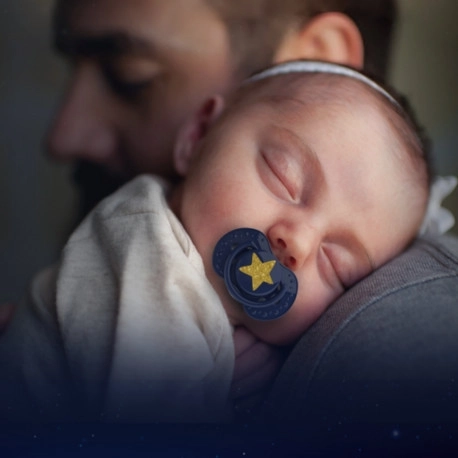 LOVI szilikon dinamikus cumi Stardust 3–6 hó 2 db lila