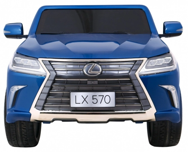 Lexus LX570 Kézzel festett autó gyerekeknek 2 fő részére - Kék + távirányító + EVA kerekek + rádió LED MP3-mal