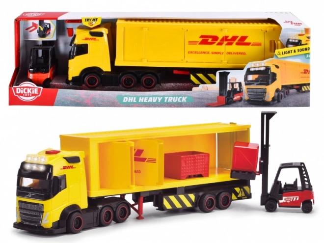 Pótkocsis teherautó dhl 35 cm Dickie Toys