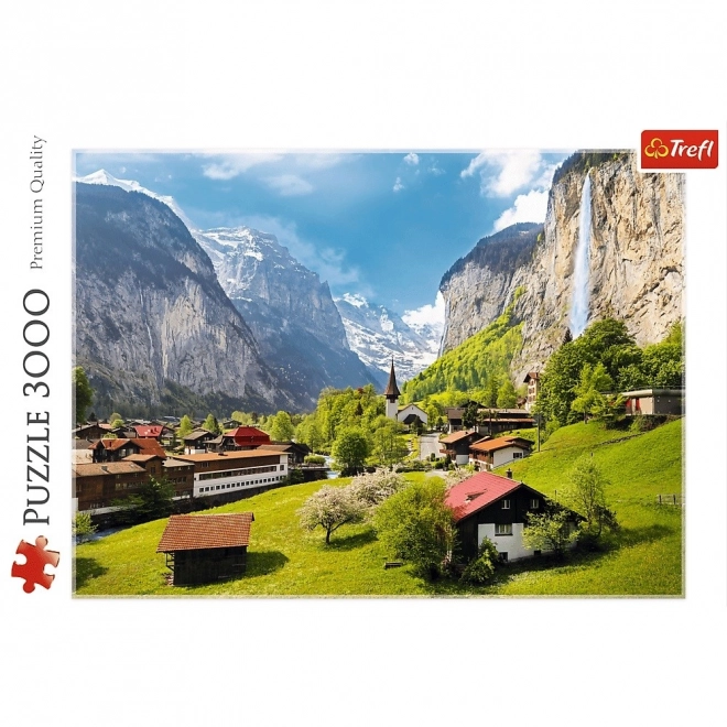 Lauterbrunnen Svájc 3000 darabos puzzle - Trefl