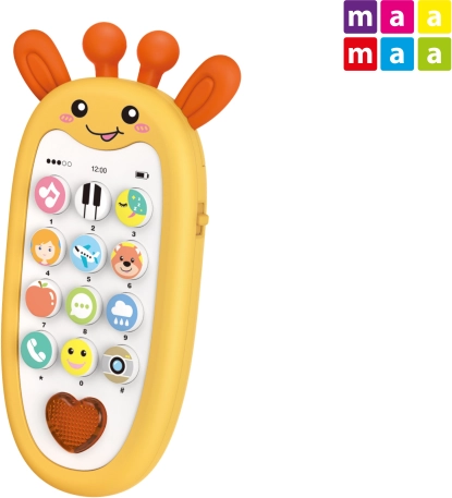 Giráfa alakú gyerektelefon, effektekkel, 13,5 cm
