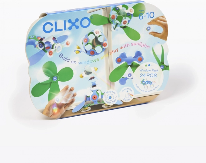 Clixo mágneses építőkészlet, 24 darab